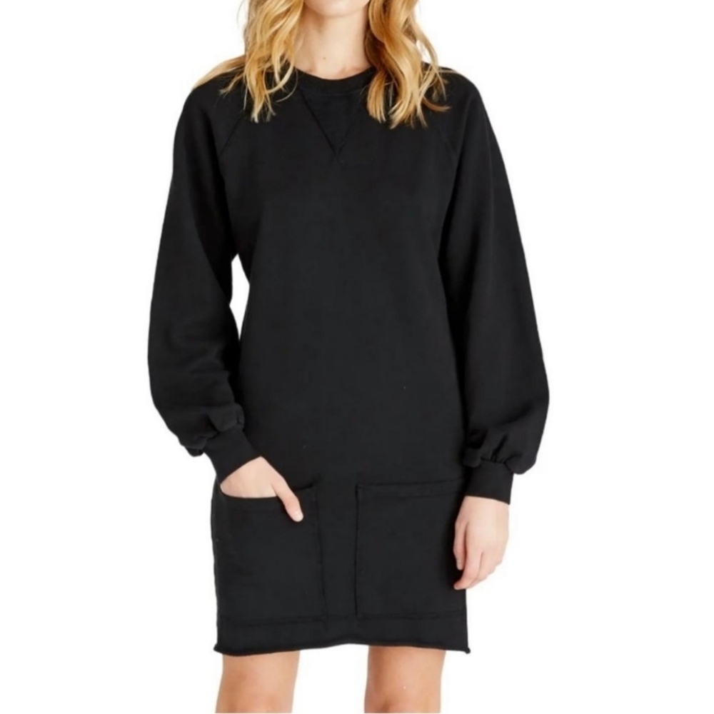 ÉTICA Winona Sweatshirt Dress Black Size Small
